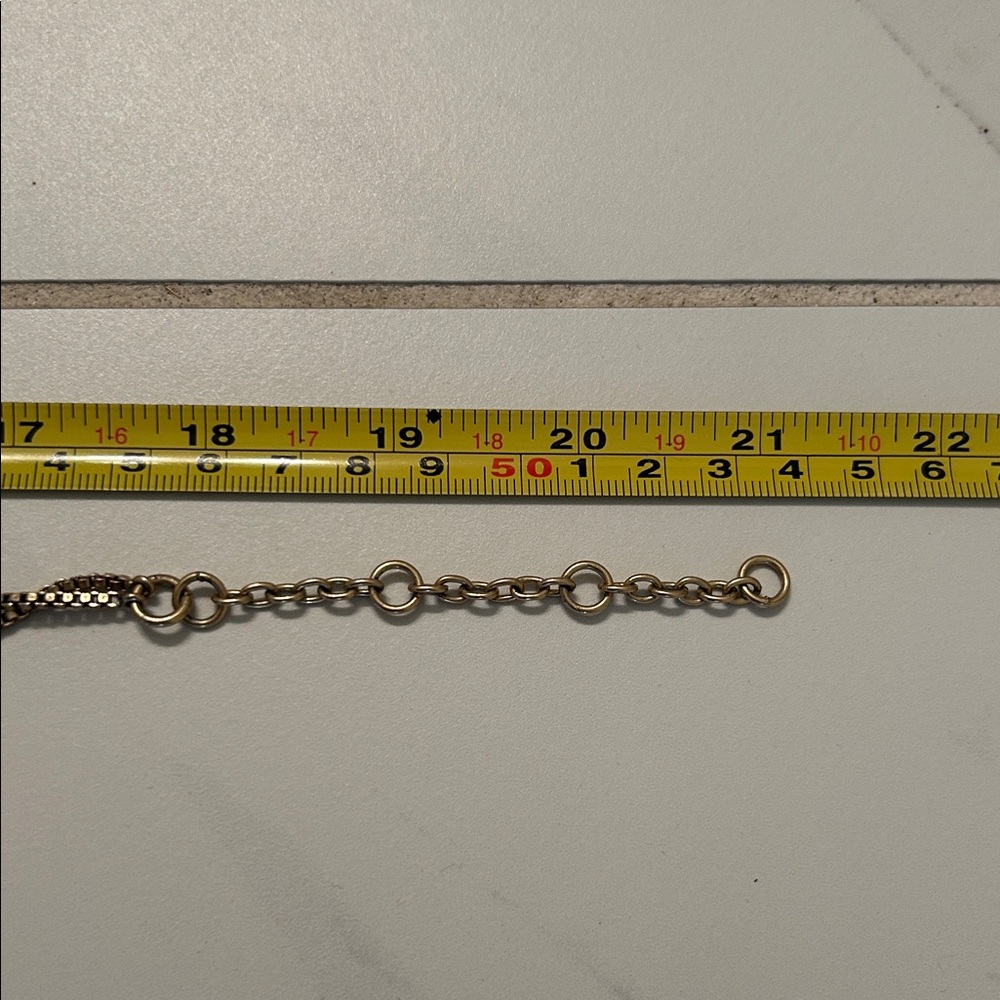 Vintage J. Crew Gold and Crystal Statement Necklace - Picture 7 of 7